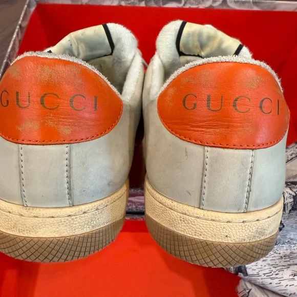 Gucci Blue and Orange Sneakers vintage look in great shape!! - Picture 8 of 9